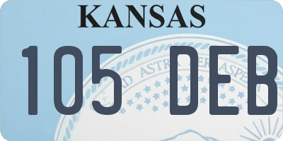 KS license plate 105DEB