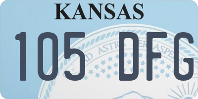 KS license plate 105DFG
