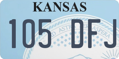 KS license plate 105DFJ
