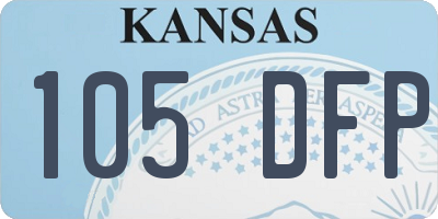 KS license plate 105DFP