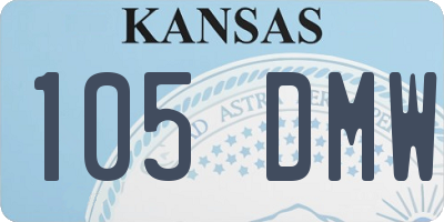 KS license plate 105DMW