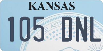 KS license plate 105DNL