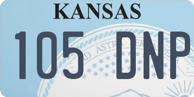 KS license plate 105DNP