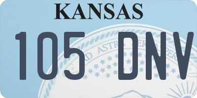 KS license plate 105DNV