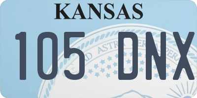 KS license plate 105DNX