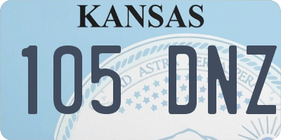 KS license plate 105DNZ