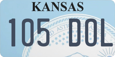 KS license plate 105DOL