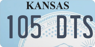 KS license plate 105DTS