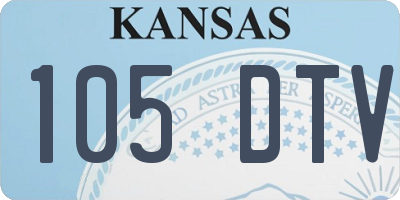 KS license plate 105DTV