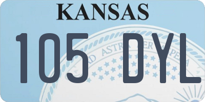 KS license plate 105DYL