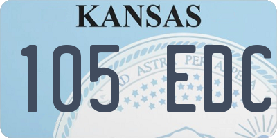 KS license plate 105EDC
