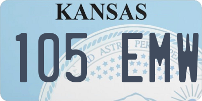 KS license plate 105EMW