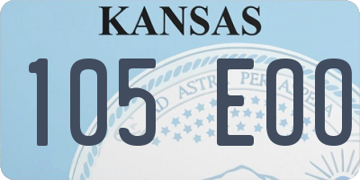 KS license plate 105EOO