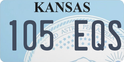 KS license plate 105EQS