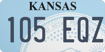 KS license plate 105EQZ