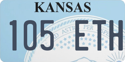 KS license plate 105ETH