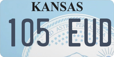 KS license plate 105EUD