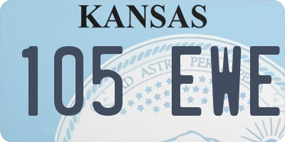KS license plate 105EWE