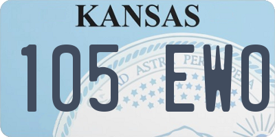 KS license plate 105EWO