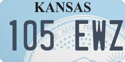 KS license plate 105EWZ