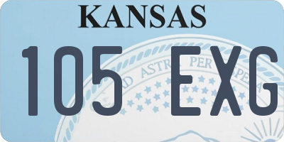 KS license plate 105EXG