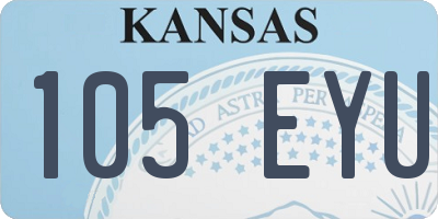 KS license plate 105EYU