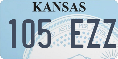 KS license plate 105EZZ
