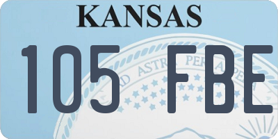 KS license plate 105FBE