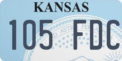 KS license plate 105FDC