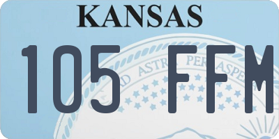 KS license plate 105FFM
