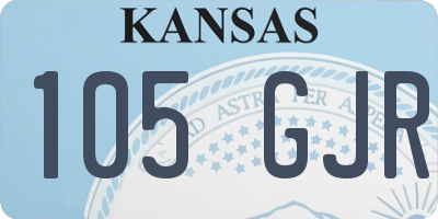 KS license plate 105GJR
