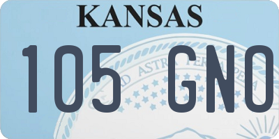 KS license plate 105GNO