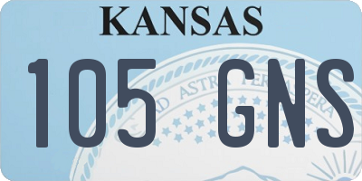 KS license plate 105GNS