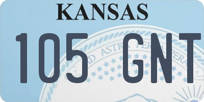 KS license plate 105GNT