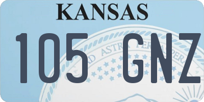 KS license plate 105GNZ
