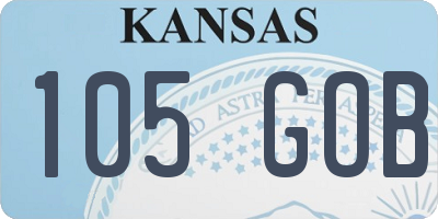 KS license plate 105GOB