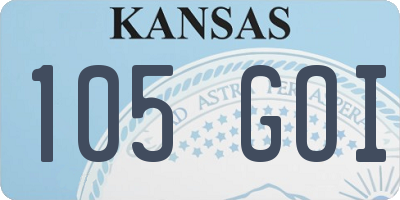 KS license plate 105GOI