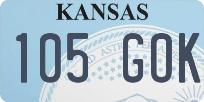 KS license plate 105GOK