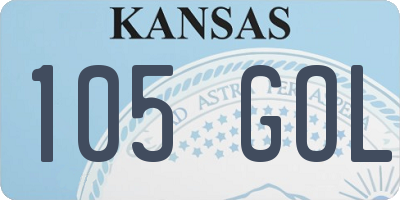 KS license plate 105GOL
