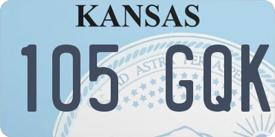 KS license plate 105GQK
