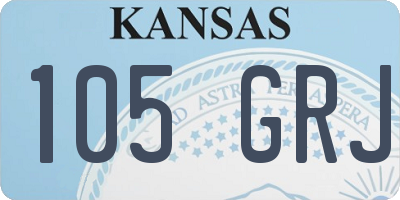 KS license plate 105GRJ
