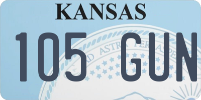 KS license plate 105GUN