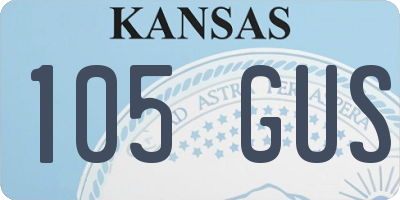 KS license plate 105GUS