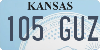 KS license plate 105GUZ