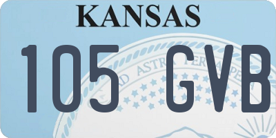 KS license plate 105GVB