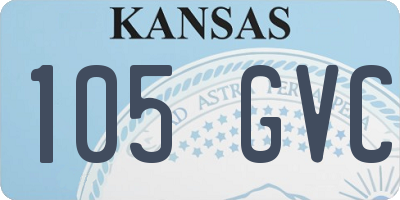 KS license plate 105GVC