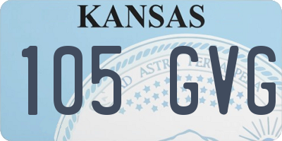KS license plate 105GVG