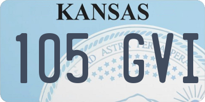 KS license plate 105GVI