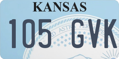 KS license plate 105GVK