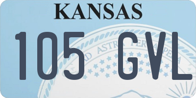 KS license plate 105GVL
